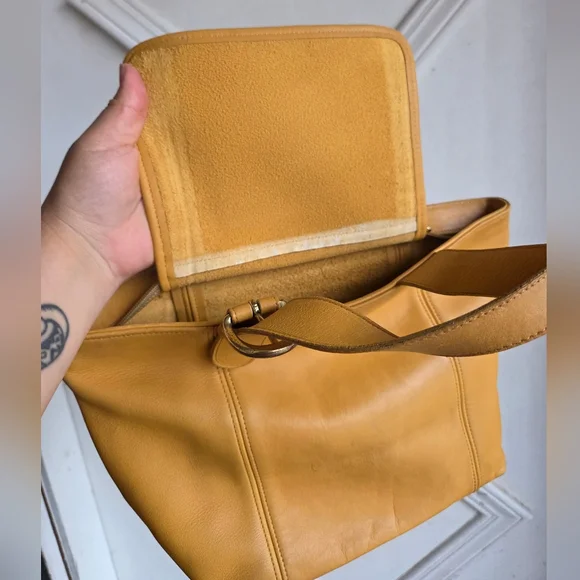 Vintage Coach Yellow Waverly Satchel 4133💛
